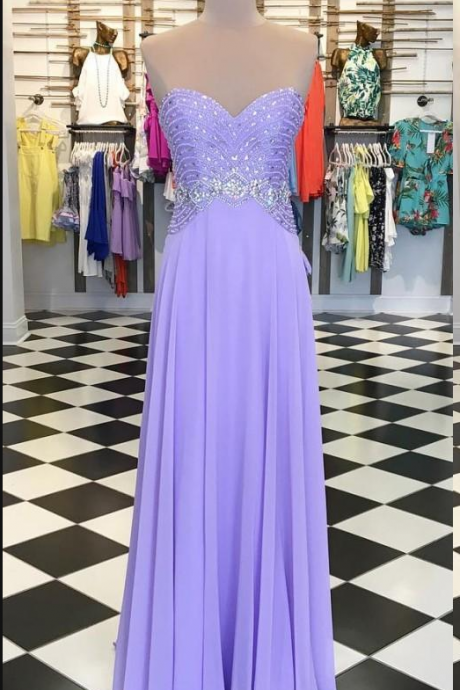 Actual Pictures A Line Purple Evening Dresses Sweetheart Floor Length Beadings Pleats Formal Dress Evening Dress Wear Robe De Soiree