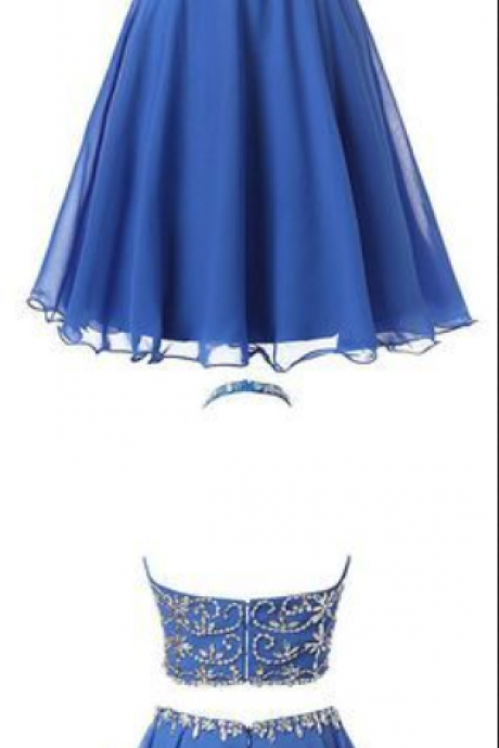 Charming Prom Dress,blue Prom Drress,tulle Party Dress, Beading Homecoming Dress