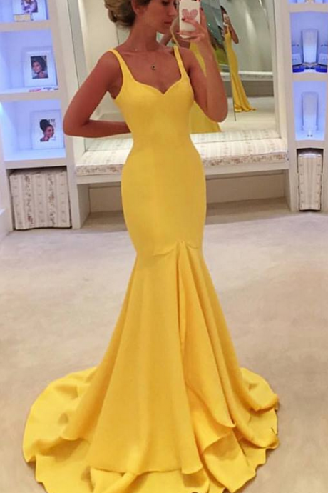 Maroon Long Prom Dress,prom Dress,sexy Prom Dress, Yellow Prom Dresses,vintage Yellow Mermaid Evening,prom Dress