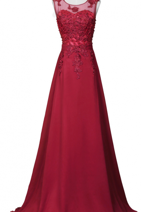 Charming Burgundy Prom Dress,a Line Evening Dresses Lace Applique Beaded Strapless Long Elegant Prom Dress Robe De Soiree Formal Gowns