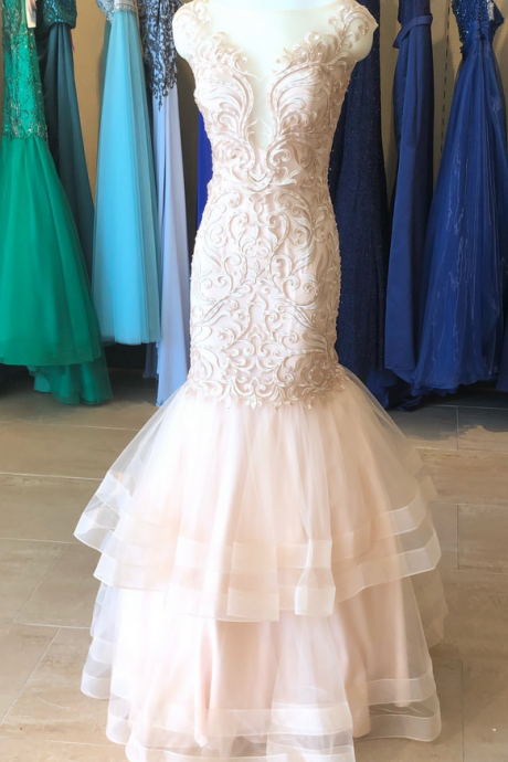  Mermaid Prom Dresses, Tulle Evening Gowns,