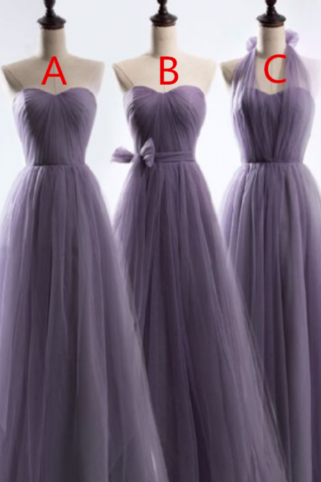 Long Bridesmaid Dresses Purple Bridesmaid Dresses,