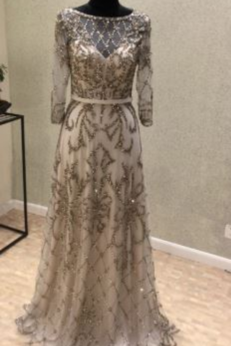 Long Sleeves Unique Arrival Formal Long Prom Dresses