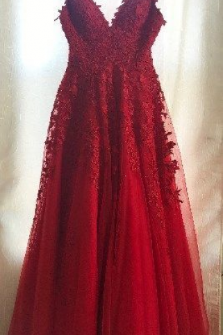 Spark Queen Long Prom Dress Red