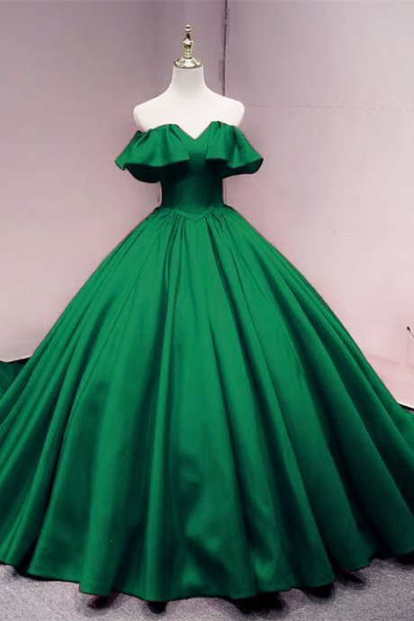 Green Wedding Dresses Ball Gown