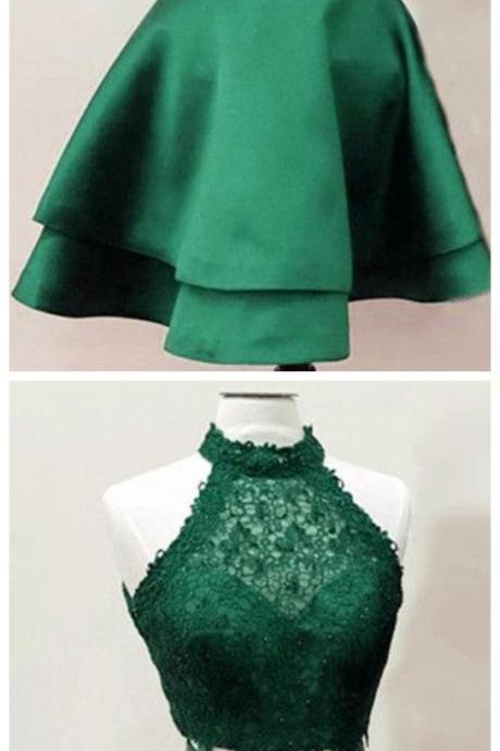 Homecoming Dresses,emerald Homecoming Dresses,two Piece Homecoming Dress