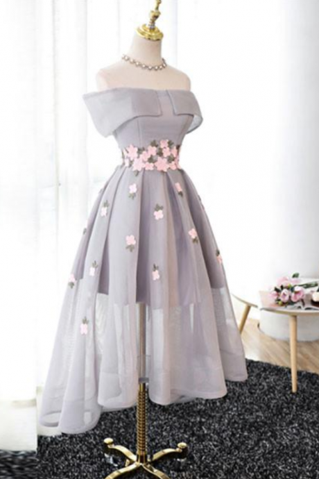 Organza High-low Prom Dress, Bridesmaid Dress