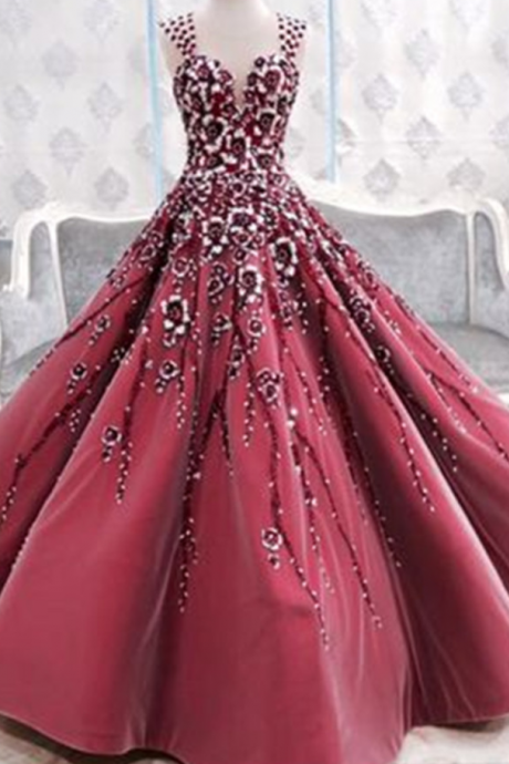 Burgundy Evening Gowns,party Dresses,burgundy Evening Gowns,ball Gown Formal Dress,evening Gowns For Teens