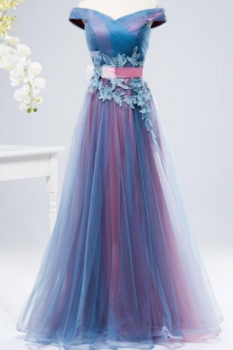 Tulle Long Prom Dresses