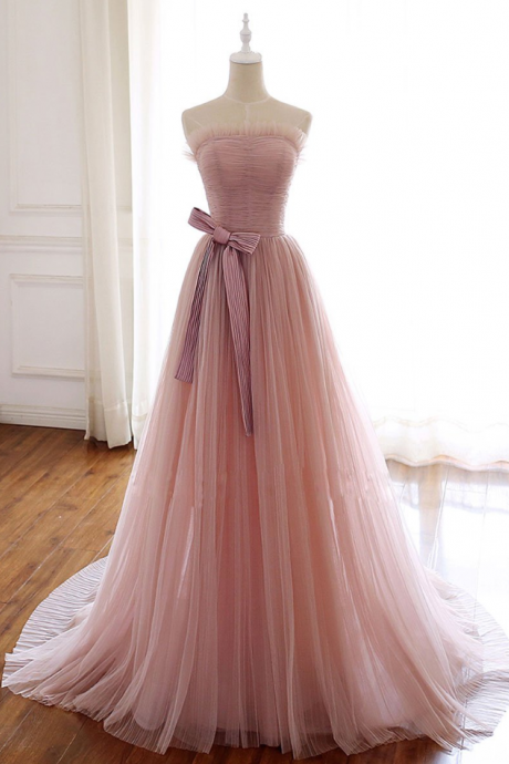 Simple Tulle Long Prom Dress Tulle Formal Dress