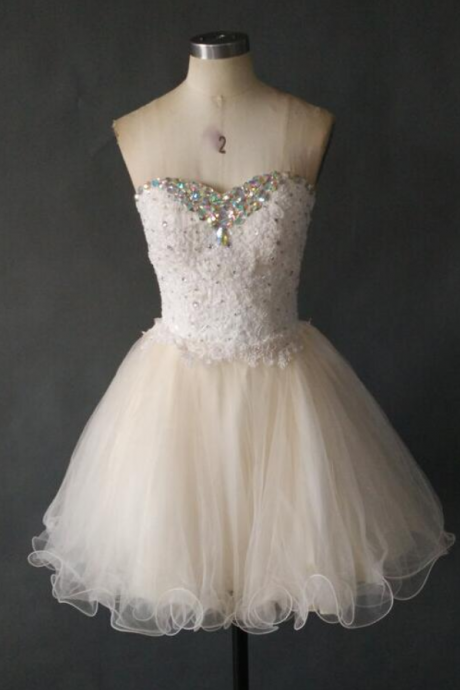 Lovely Prom Dress,lace Homecoming Dress,short Tulle Homecoming Dress, Party Dress, Cocktail Dress