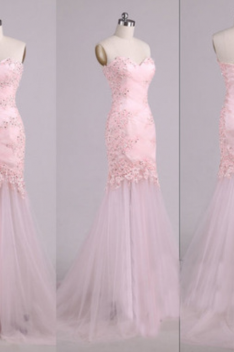 pink prom dress, long prom dress, cheap prom dress, mermaid prom dress, modest prom dress