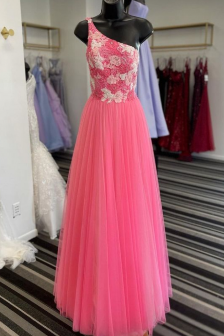 Prom Dresses,one shoulder hot long prom dress