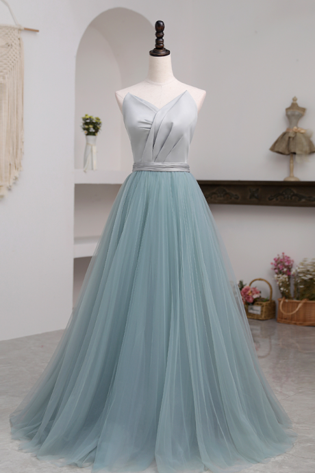 Prom Dresses,Tube top slimming bride wedding dress evening dress long skirt