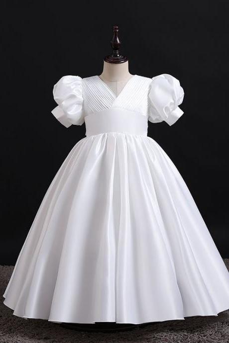 flower girl dresses,Girl's formal dress bow princess dress Dress for children