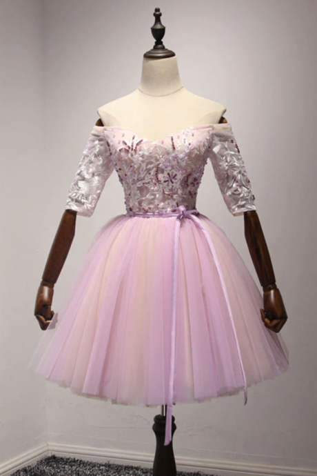 Homecoming Dresses,tulle Lace Short A Line Prom Dress, Homecoming Dress
