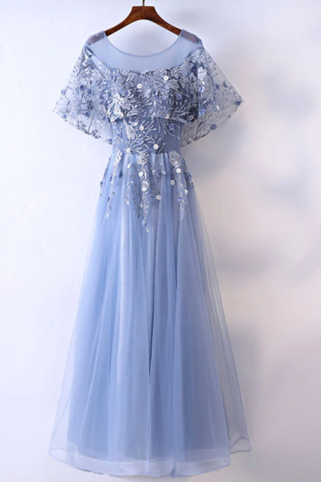 Prom Dresses, Tulle Lace Long Prom Dress, Evening Dress