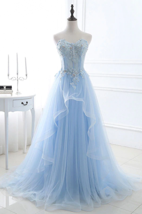 Prom Dresses, Tulle Lace Long Prom Dress, Formal Dress