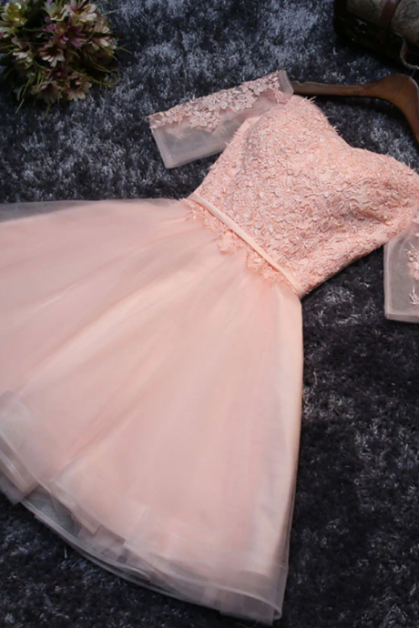 Homecoming Dresses,lace Tulle A Line Short Prom Dress, Homecoming Dresses