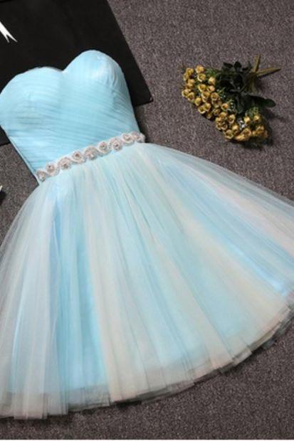 Short Sweetheart Prom Dress, Tulle Homecoming Dresses, Lovely Party Dress