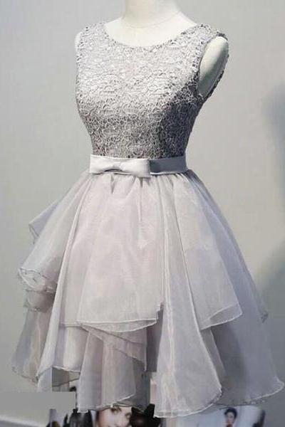 Short Party Dress, Pretty Lace Short Homecoming Dress, Formal Dress