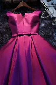 Purple Homecoming Dress,short Homecoming Dress,simple Satin Short Prom Dresses For Girls
