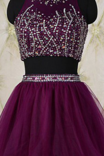Charming Homecoming Dress,tulle Homecoming Dress,short Homecoming Dress,two Piece Homecoming Dress