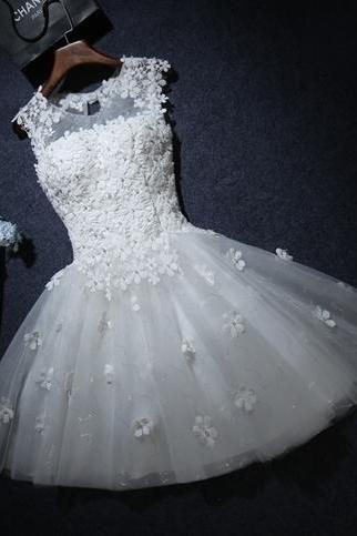 Charming Prom Dress,tulle Prom Dress,sexy Prom Gown,short Party Dress,appliques Homecoming Dress, Wedding Party Gowns