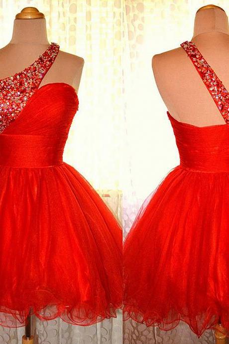 Red Cocktail Party Dresses, Homecoming Dresses, Short For Teenagers