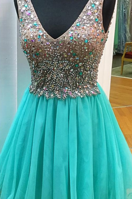 Homecoming Dresses,Sexy Short Prom Dress,Crystal and Beads Cocktail Dress,Graduation Dresses