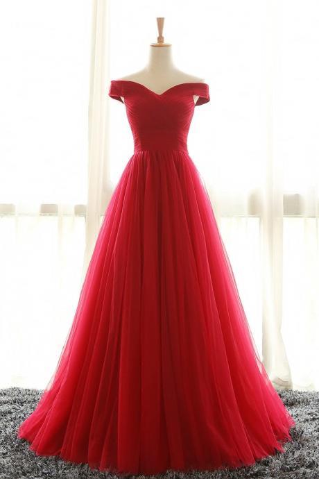 Formal Dresses Long,cap Sleeves Tulle Prom Dresses,a Line Evening Party Dresses,real Party Gown