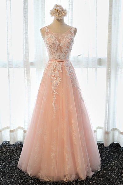 Sweetheart Tulle Lace Formal Prom Dress, Beautiful Long Prom Dress, Banquet Party Dress