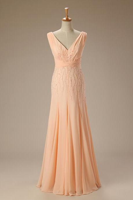Elegant Sweetheart V-neck Formal Prom Dress, Beautiful Long Prom Dress, Banquet Party Dress