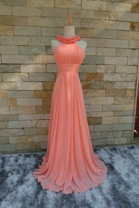 A-line Chiffon Formal Prom Dress, Beautiful Long Prom Dress, Banquet Party Dress