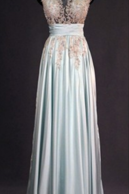 Elegant Sexy Lace Chiffon Formal Prom Dress, Beautiful Long Prom Dress, Banquet Party Dress