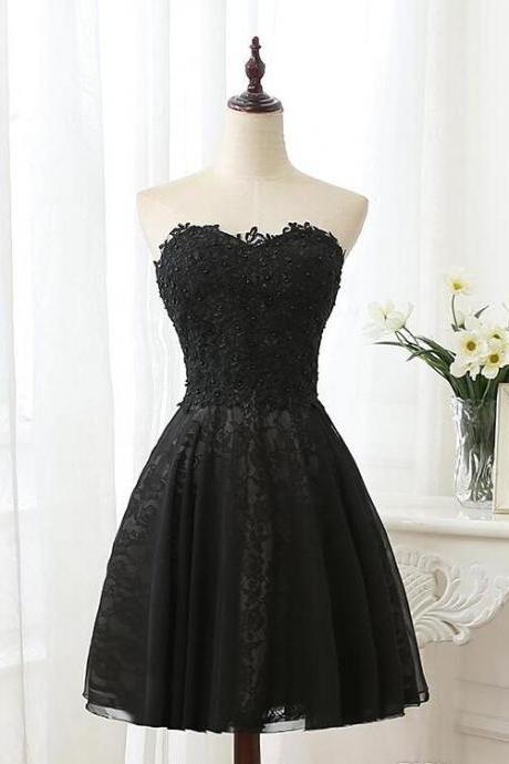 Elegant Sweetheart Tulle With Beaded Homecoming Dress, Beautiful Short Dress, Banquet Party Dress