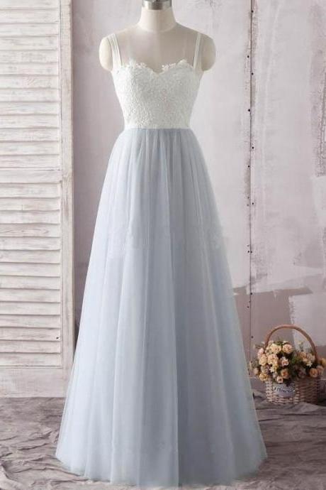 Elegant Sweetheart A Line Tulle Lace Evening Dress ,formal Party Dress,prom Long Dress