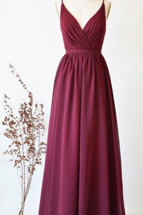 Elegant A-line Chiffon And Lace Formal Prom Dress, Beautiful Long Prom Dress, Banquet Party Dress