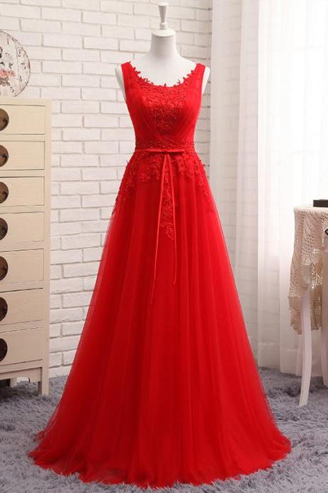 Elegant Sweetheart Lace Applique Tulle Formal Prom Dress, Beautiful Long Prom Dress, Banquet Party Dress