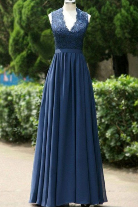 Elegant Sweetheart A-line Chiffon Lace Formal Prom Dress, Beautiful Long Prom Dress, Banquet Party Dress