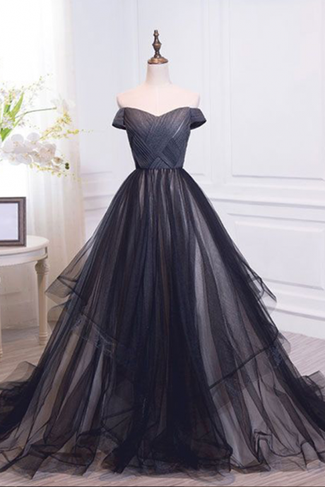 Prom Dresses,strapless Black Champagne Prom Dresses Long Evening Dresses, High-end Bar Mitzvah Dresses, Stage Dresses