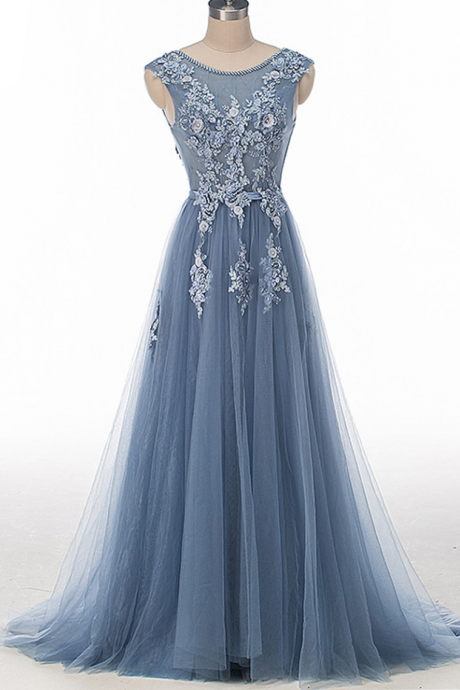 Prom Dresses,generous And Elegant Blue Long Dresses, Bridesmaid Dresses, Date Long Dresses