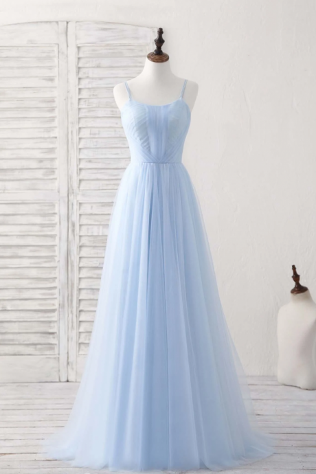 Prom Dresses,date Out Dresses,blue Tulle Long Prom Dresses Blue Bridesmaid Dresses