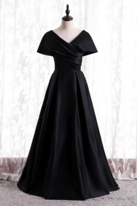 Prom Dresses,fairy Tale Black Strapless Long Dress Social Dresses Stage Dresses