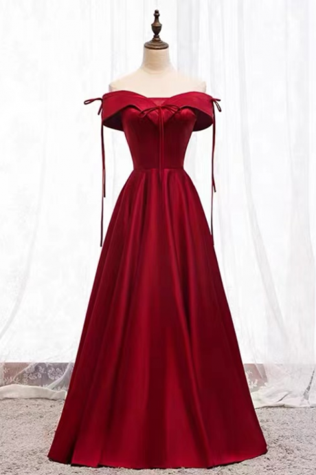 Prom Dresses,red Strapless Dress Elegant Evening Gown With Mature Bright Color To Add Some Color To Your Life
