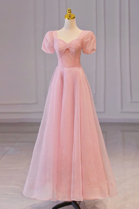 Prom Dresses,superior Elegant Pink Evening Dresses, Sweet Style Gathering Party Long Dresses