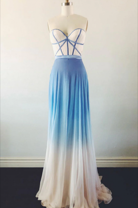 tulle long A line prom dress evening dress main image 1