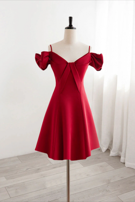Champagne Formal Dresses A-Line V-Neck Off The Shoulder Long Stretch Satin Formal Dresses With Split