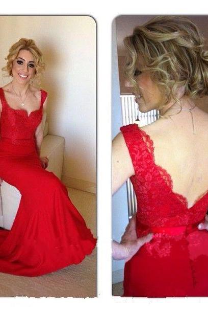 Red Lace Mermaid Prom Dress,fashion Couture,long Prom Dress,sexy Beaded Prom Dress,custom Prom Dress