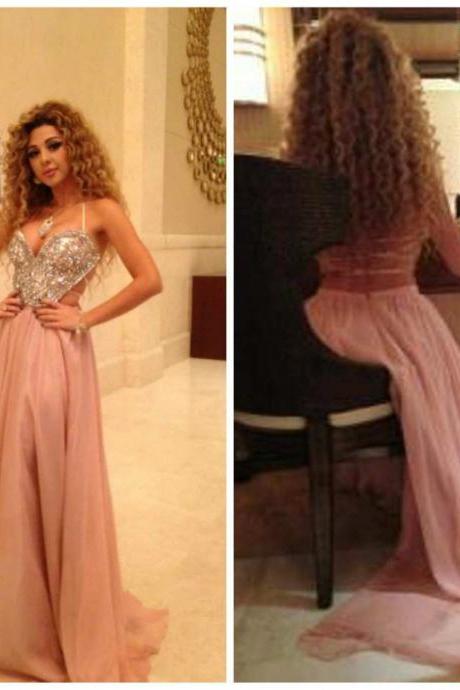 Delicately Sweetheart 2016 Dresses Evening Beaded Sequins Hollow Back Beading Sexy Wear Myriam Fares Prom Pageant Formal Party Dress Gown